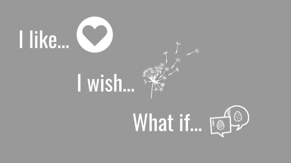 I like .... I wish .... What if ....